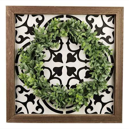 YOUNGS Wood Wall Sign with Wreath Attachment 20901